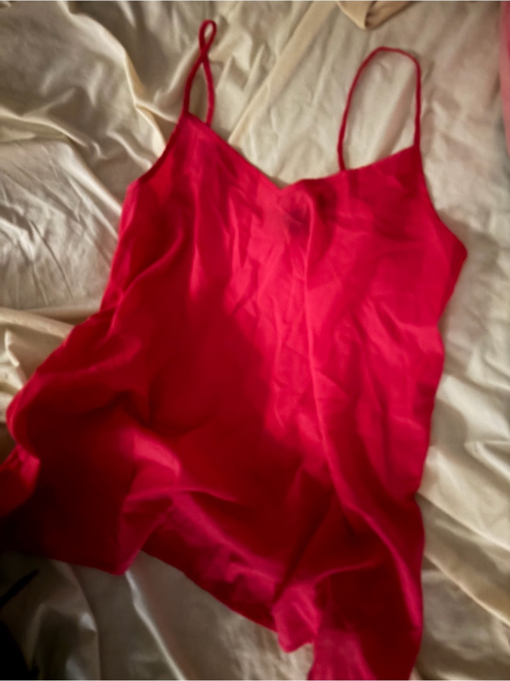 French Connection Red Satin Camisole; NWOT; AS IS